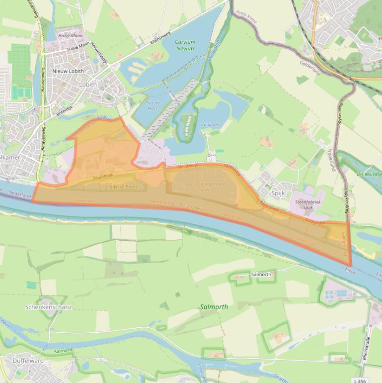 Kaart van postcodegebied 6917AB.