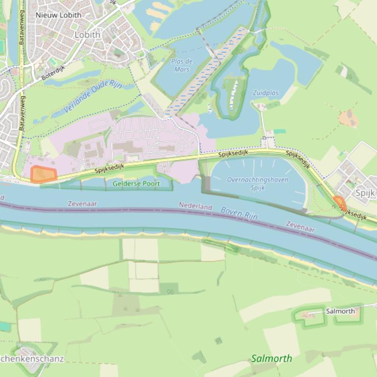 Kaart van postcodegebied 6917AC.