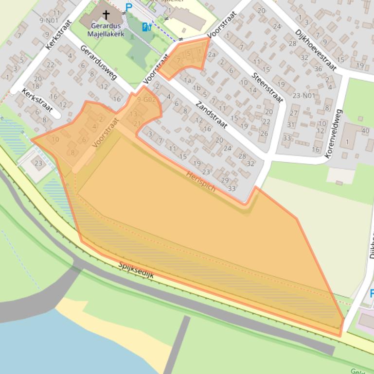 Kaart van postcodegebied 6917AN.