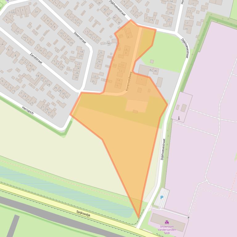 Kaart van postcodegebied 6917AW.