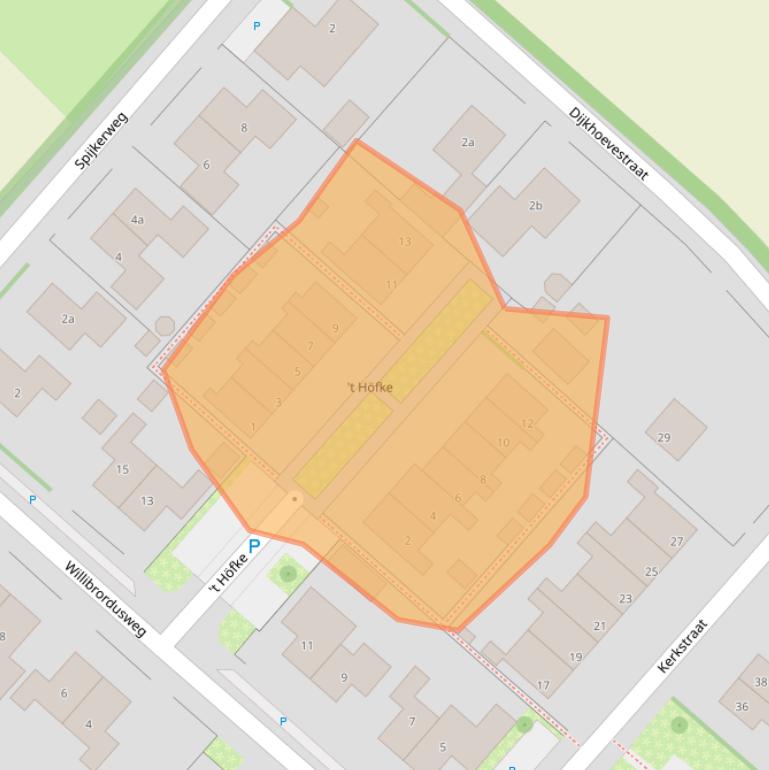 Kaart van postcodegebied 6917AZ.