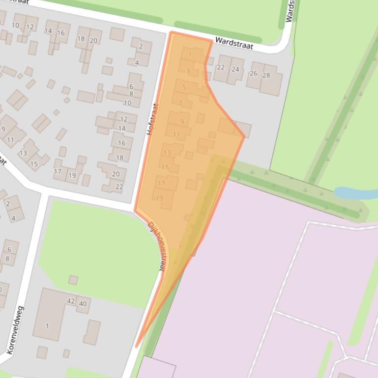 Kaart van postcodegebied 6917BD.