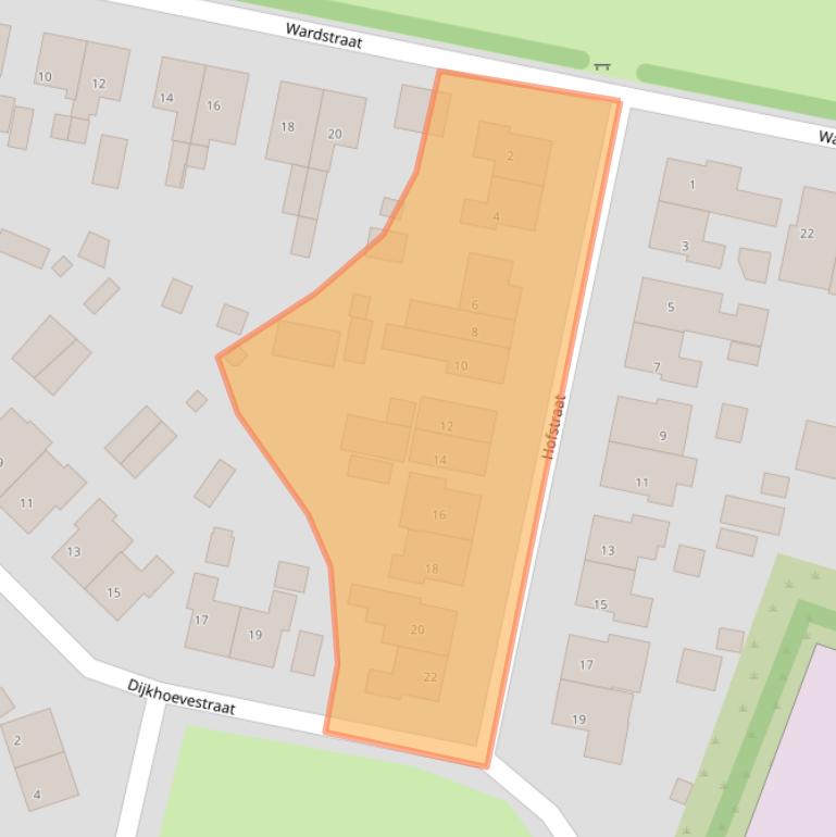 Kaart van postcodegebied 6917BE.