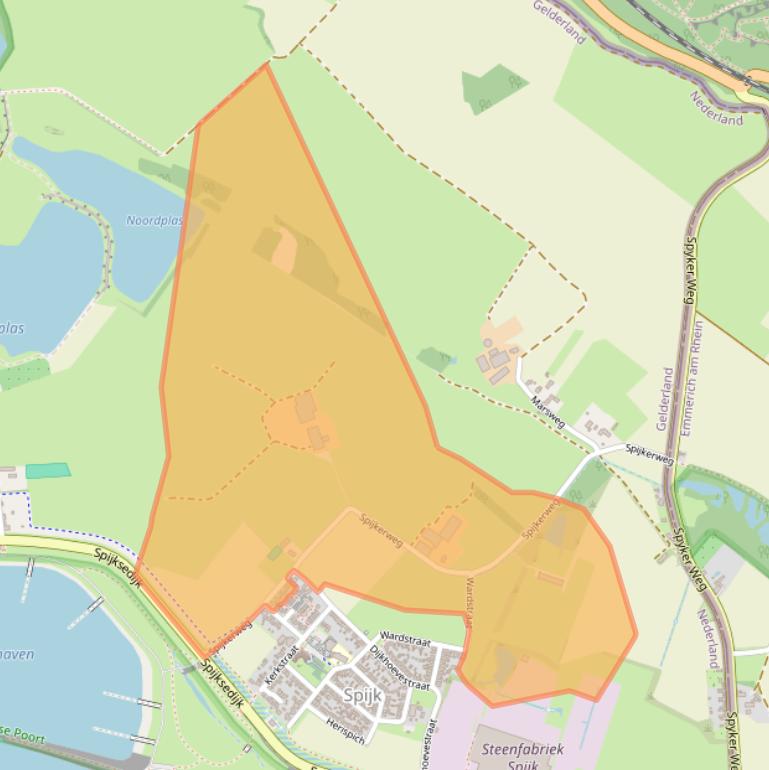 Kaart van postcodegebied 6917BH.