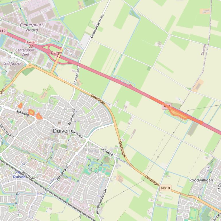 Kaart van postcodegebied 6921AB.