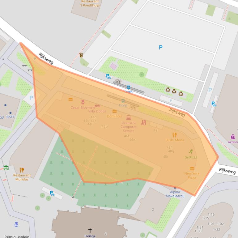 Kaart van postcodegebied 6921AH.