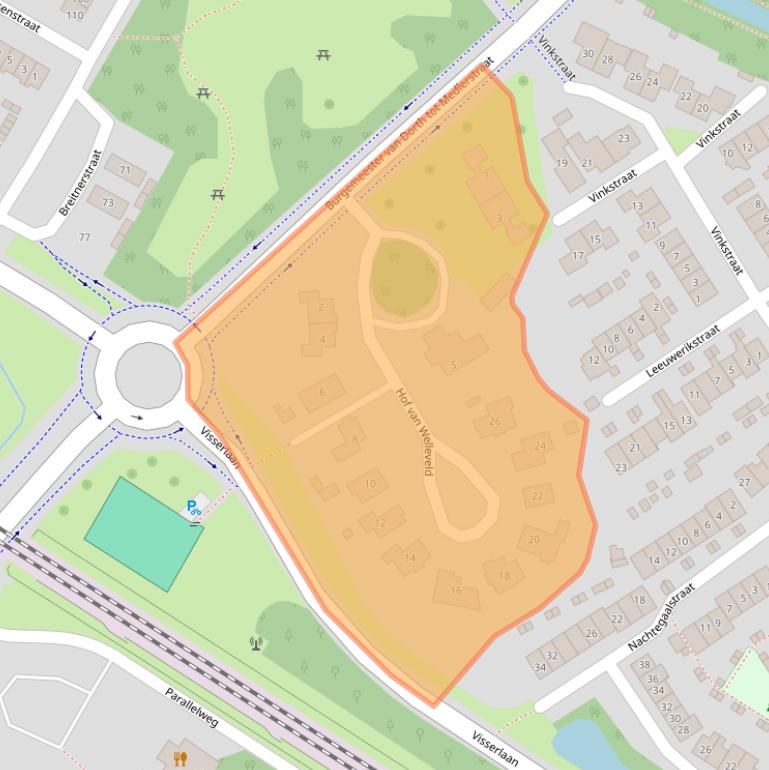 Kaart van postcodegebied 6921AP.