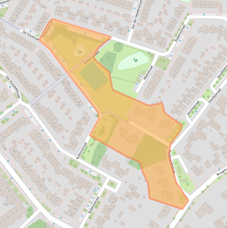 Kaart van postcodegebied 6921BA.