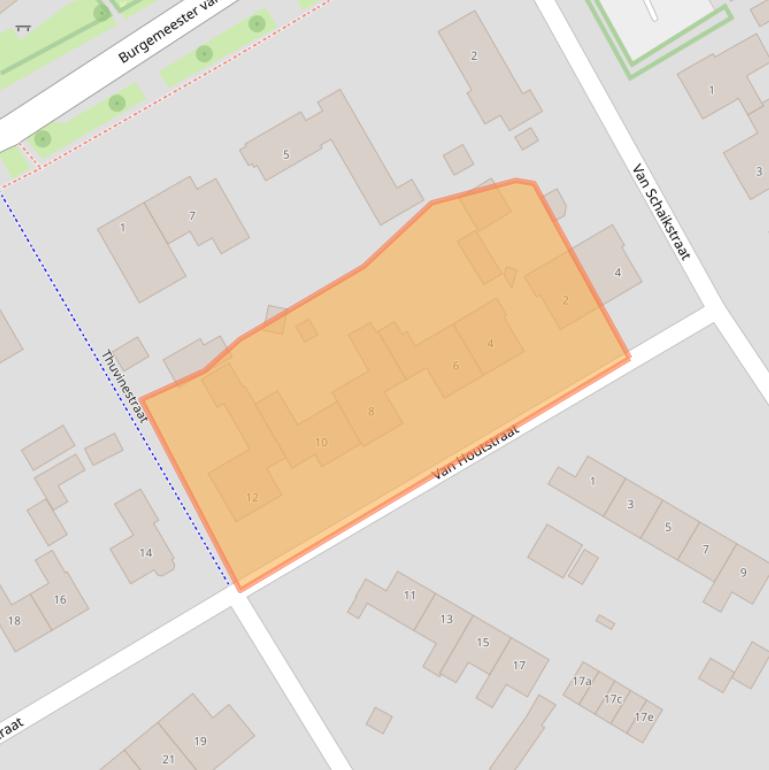 Kaart van postcodegebied 6921BG.