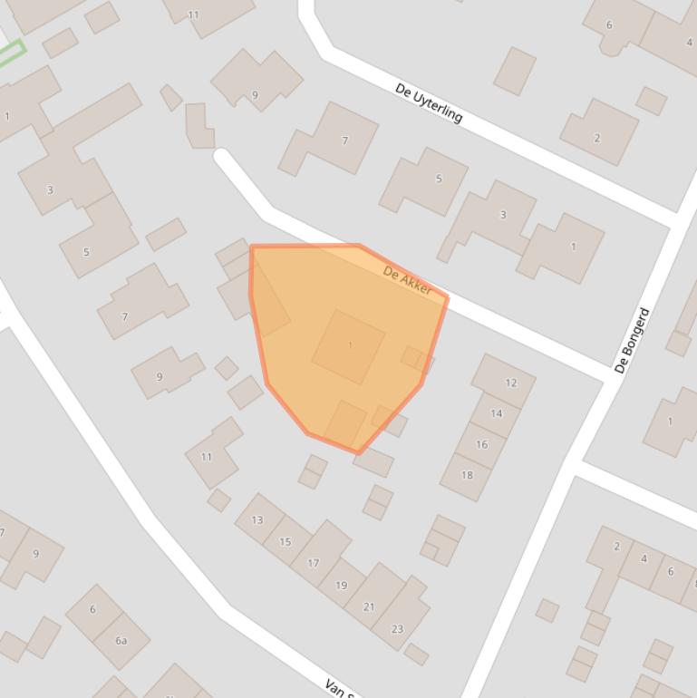 Kaart van postcodegebied 6921BP.