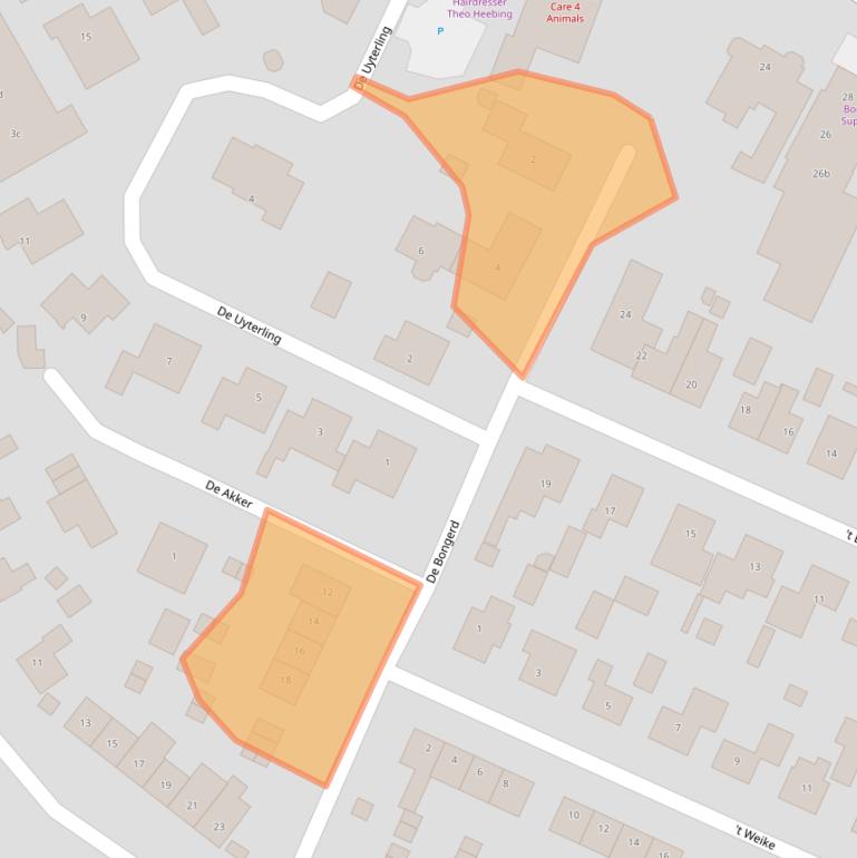 Kaart van postcodegebied 6921BW.