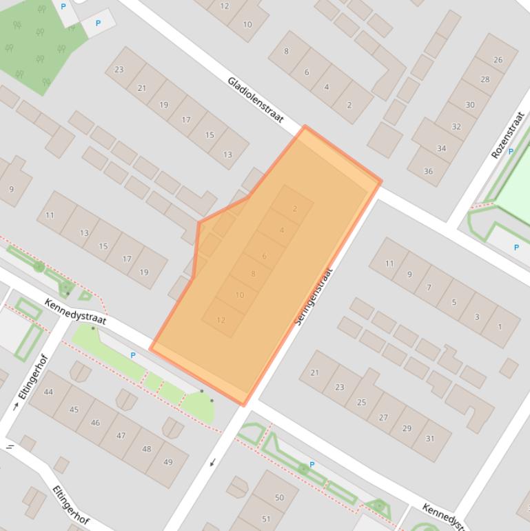 Kaart van postcodegebied 6921CE.