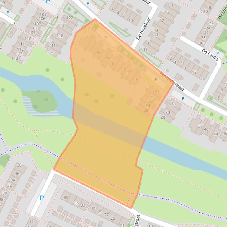 Kaart van postcodegebied 6921CW.