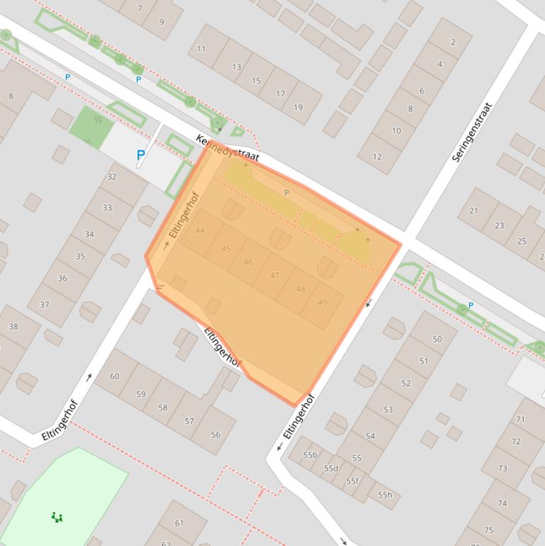 Kaart van postcodegebied 6921DD.