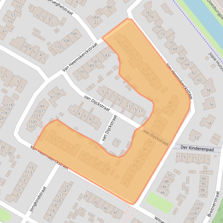 Kaart van postcodegebied 6921DM.