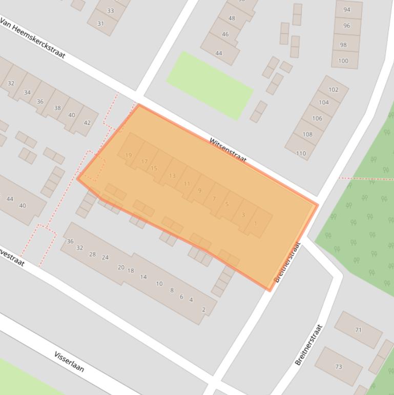 Kaart van postcodegebied 6921DS.