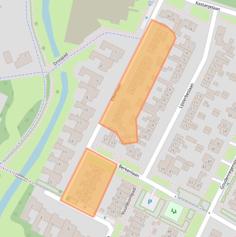 Kaart van postcodegebied 6921EA.