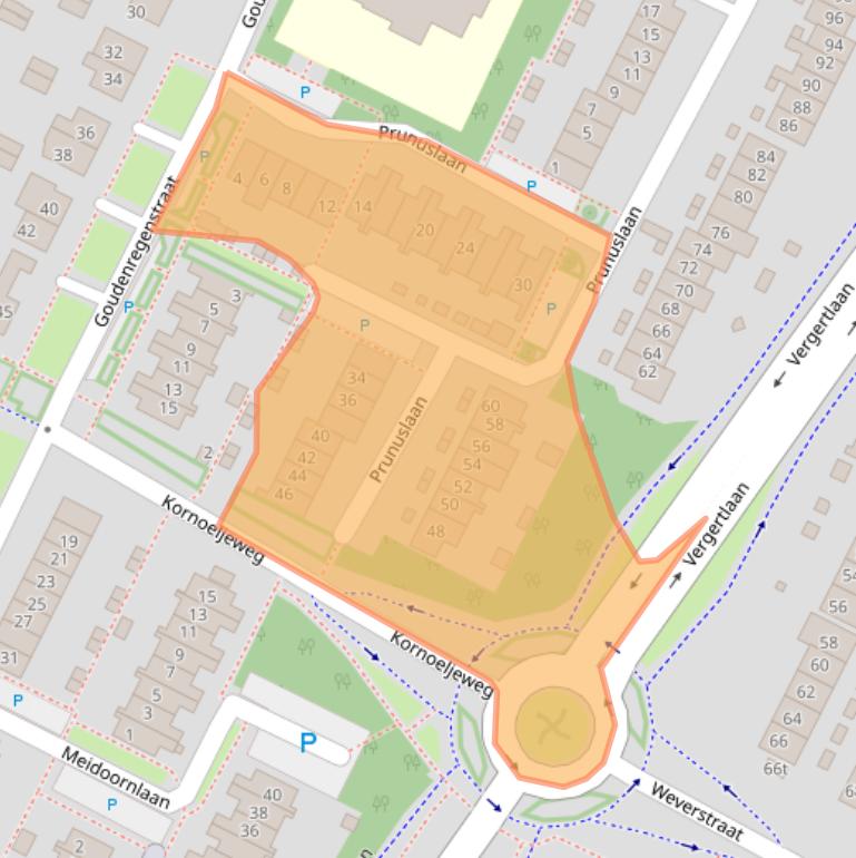 Kaart van postcodegebied 6921EM.