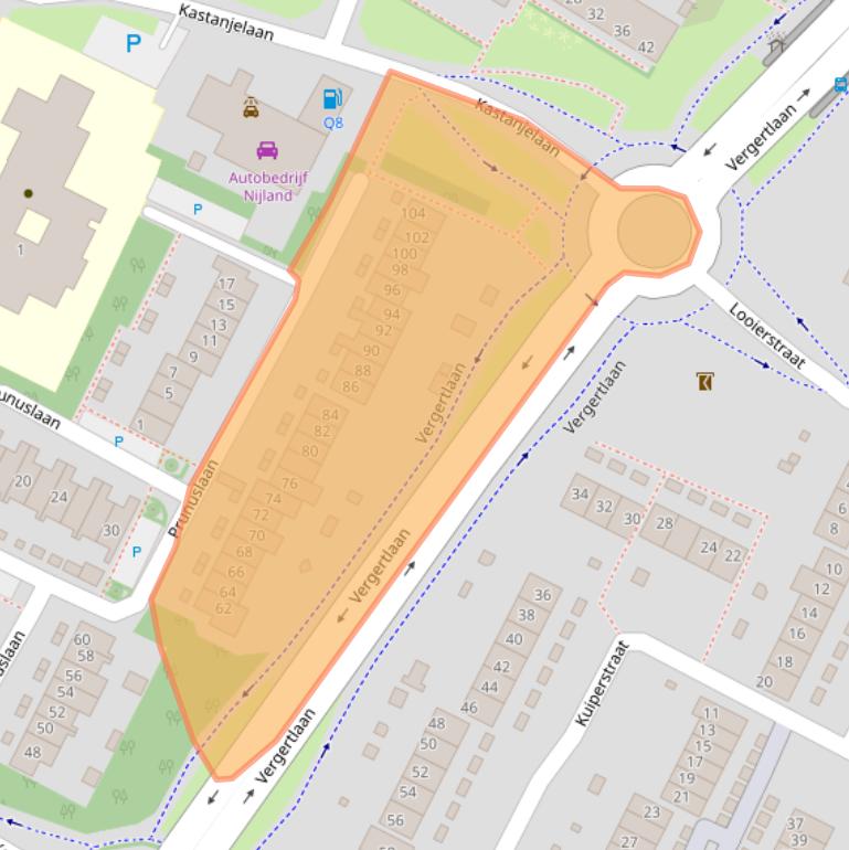 Kaart van postcodegebied 6921EN.