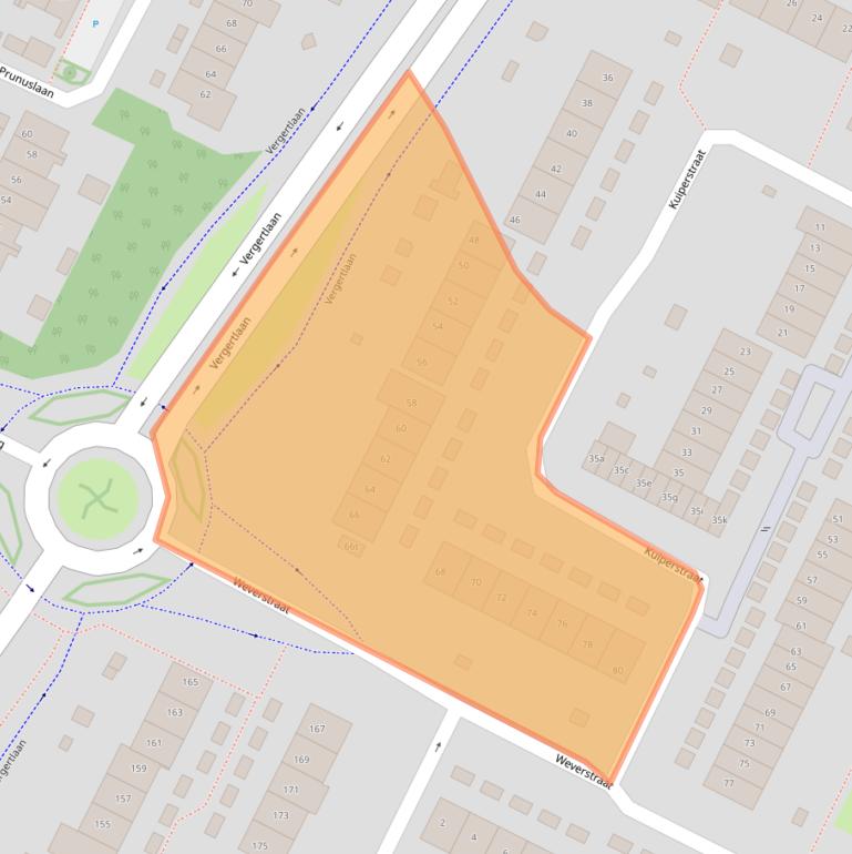 Kaart van postcodegebied 6921GN.