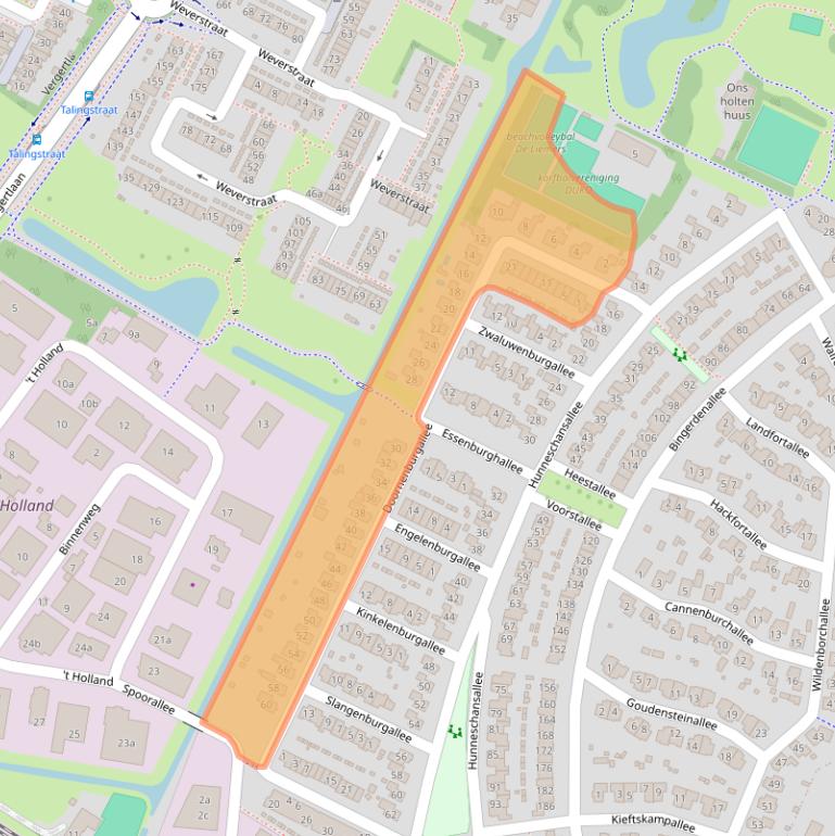 Kaart van postcodegebied 6921GT.