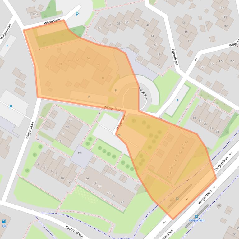 Kaart van postcodegebied 6921HJ.