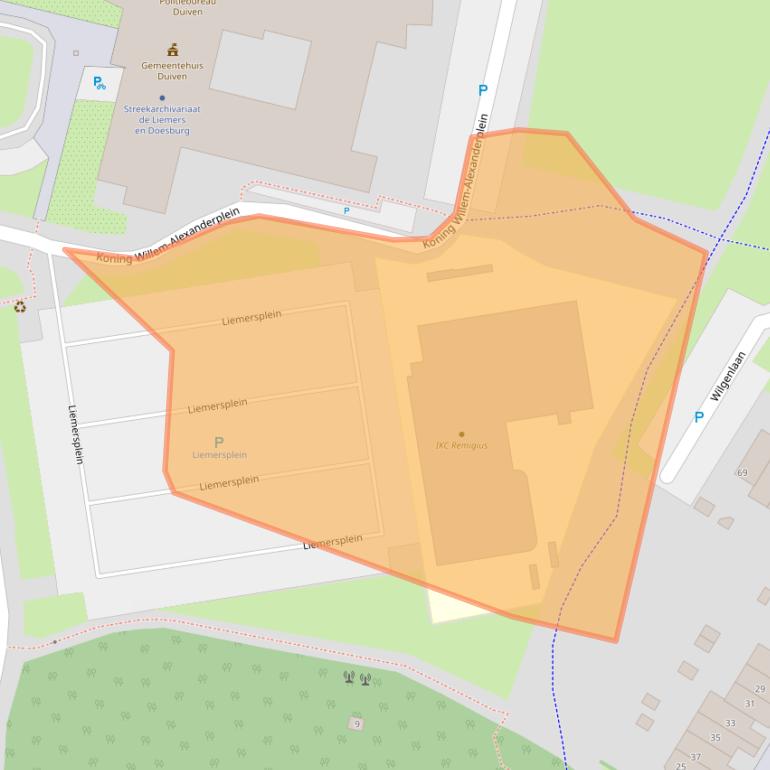 Kaart van postcodegebied 6921HN.