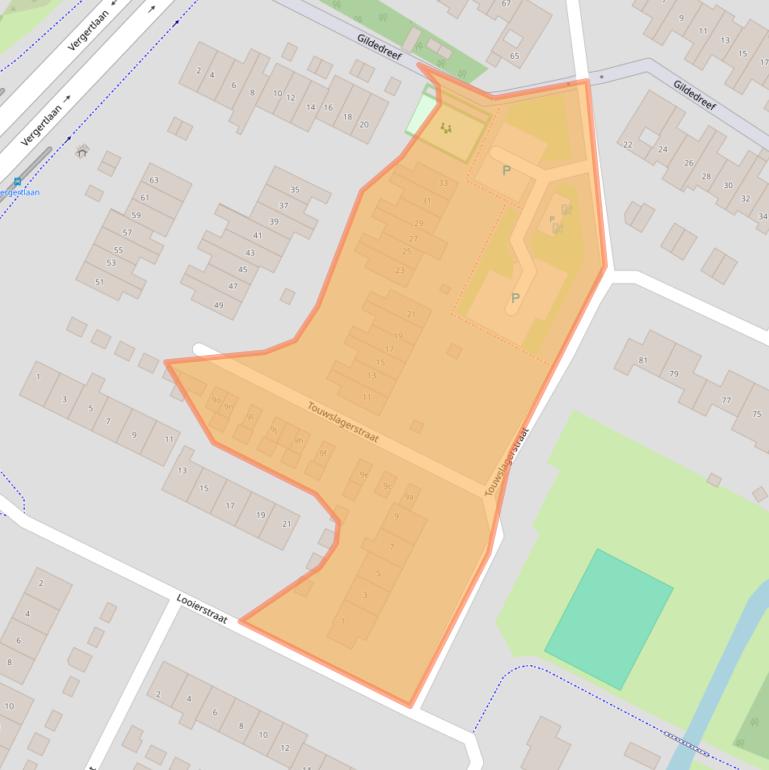 Kaart van postcodegebied 6921HT.