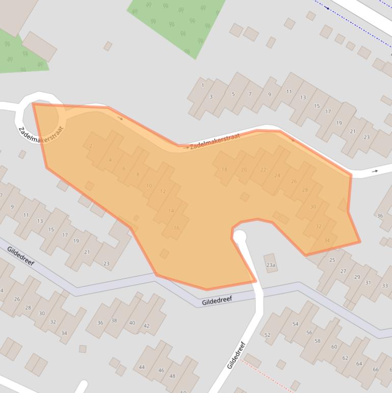 Kaart van postcodegebied 6921JC.