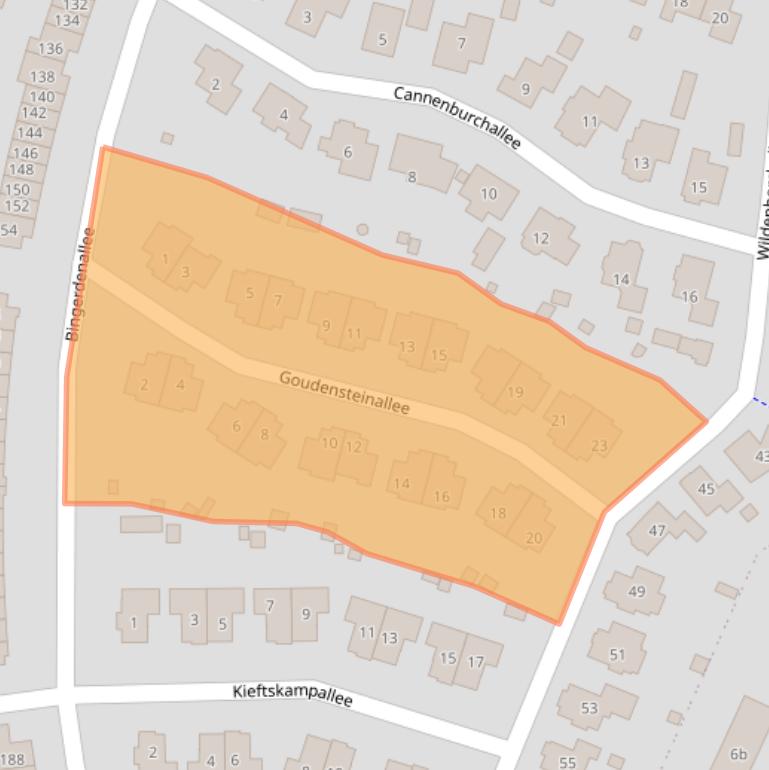 Kaart van postcodegebied 6921JW.