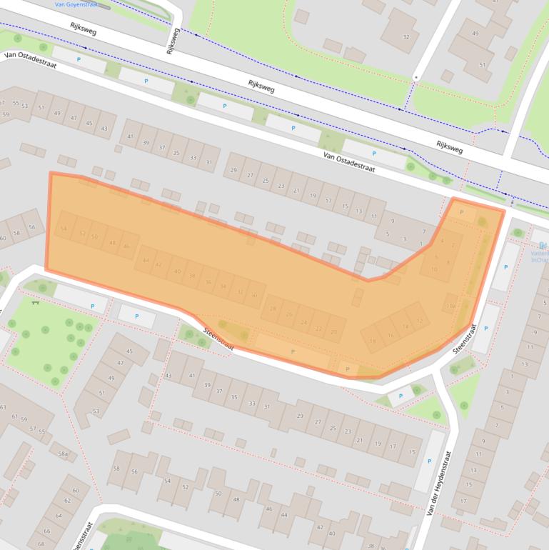 Kaart van postcodegebied 6921LC.