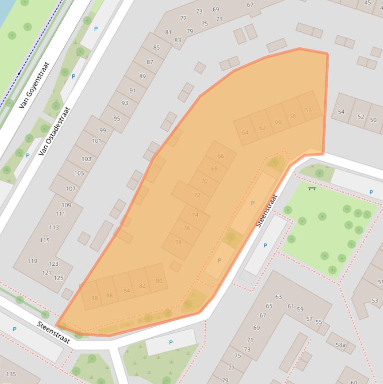 Kaart van postcodegebied 6921LD.
