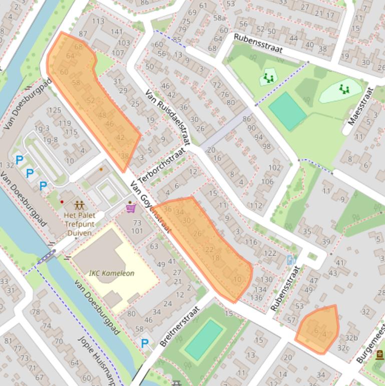 Kaart van postcodegebied 6921LG.