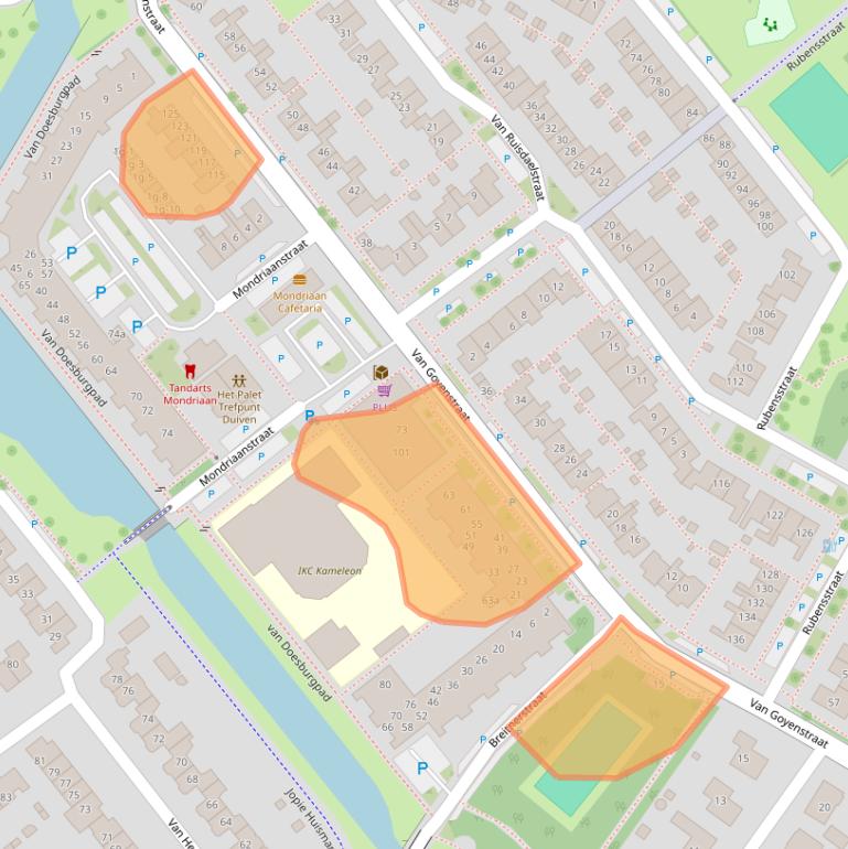 Kaart van postcodegebied 6921LH.