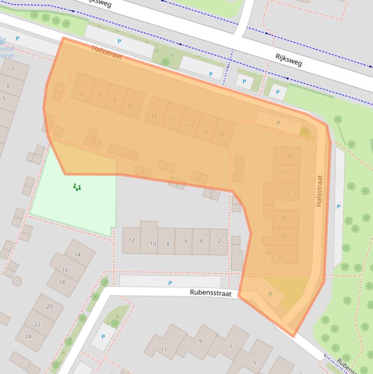 Kaart van postcodegebied 6921LJ.