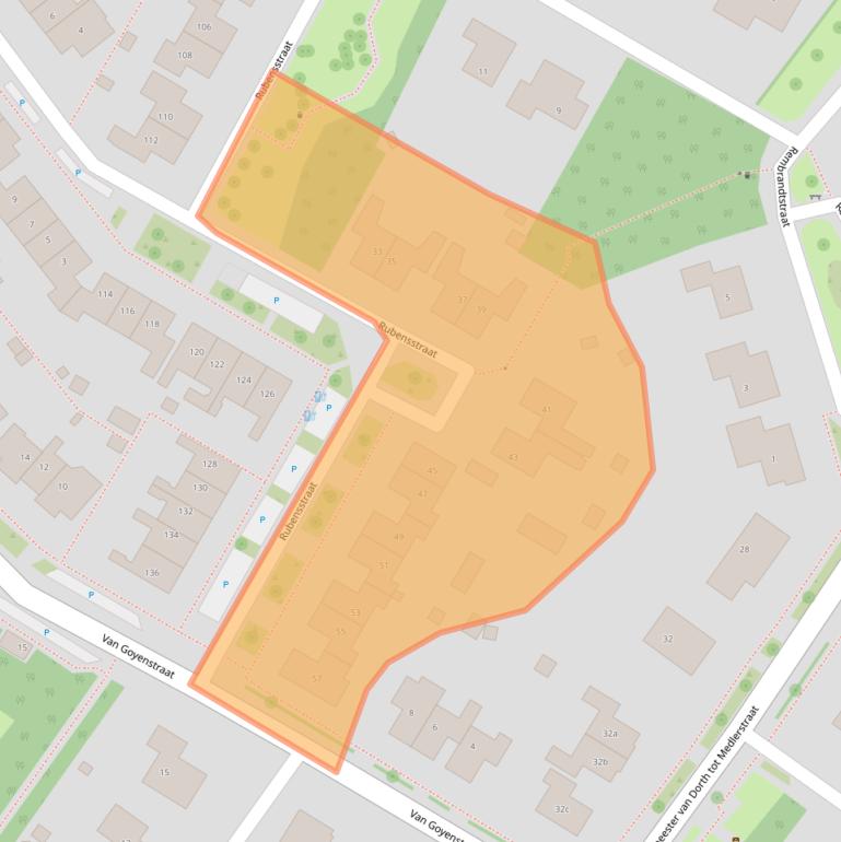 Kaart van postcodegebied 6921LR.