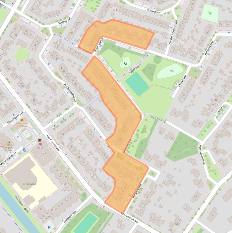 Kaart van postcodegebied 6921LW.