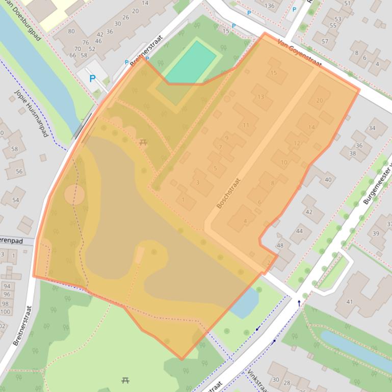 Kaart van postcodegebied 6921MB.