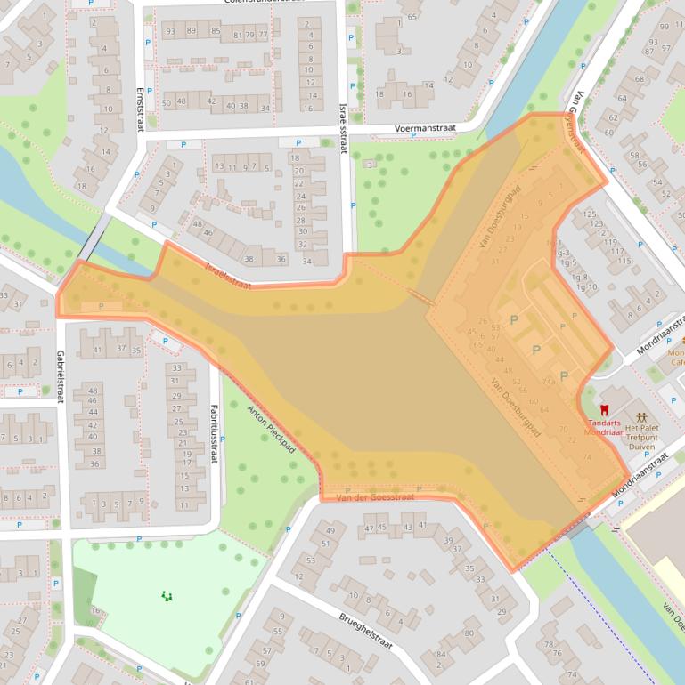 Kaart van postcodegebied 6921MH.