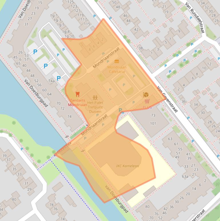 Kaart van postcodegebied 6921MJ.