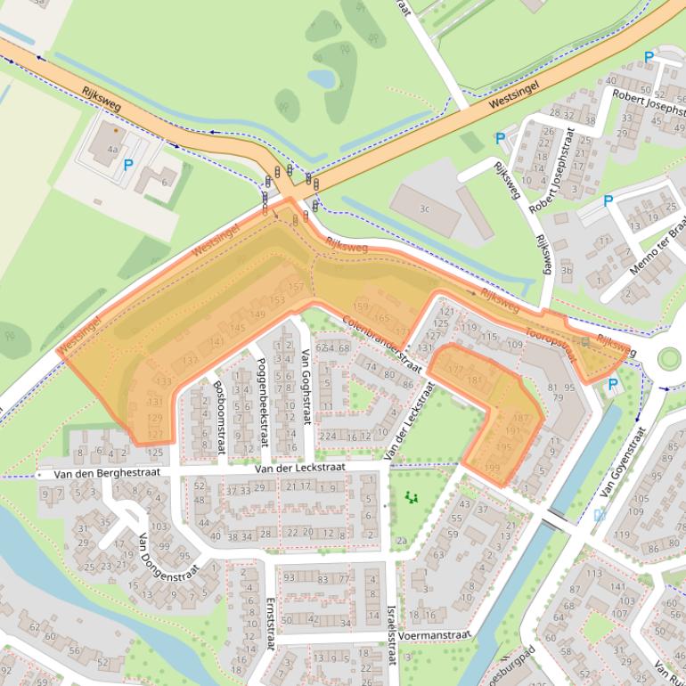 Kaart van postcodegebied 6921NE.