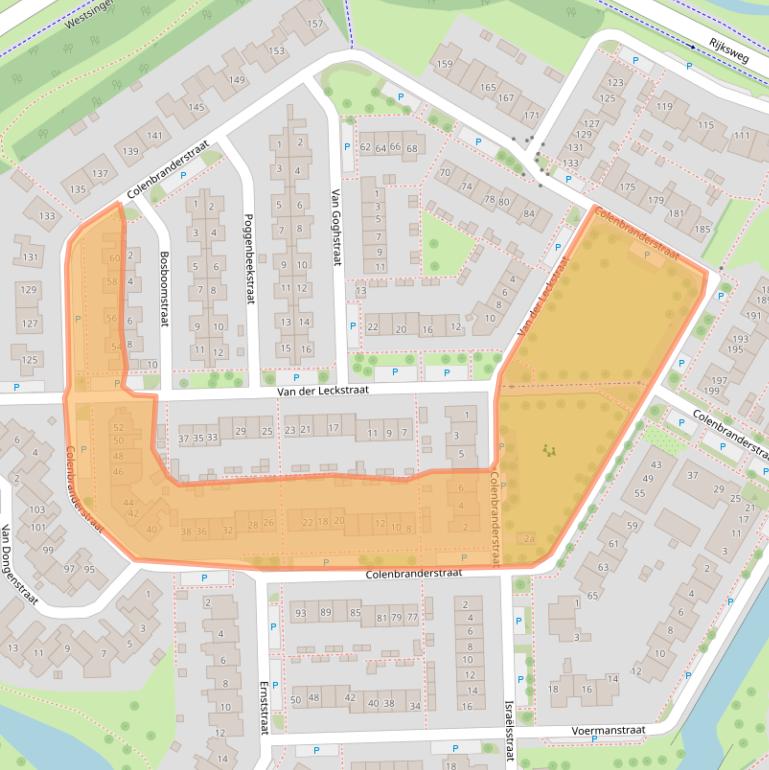 Kaart van postcodegebied 6921NG.