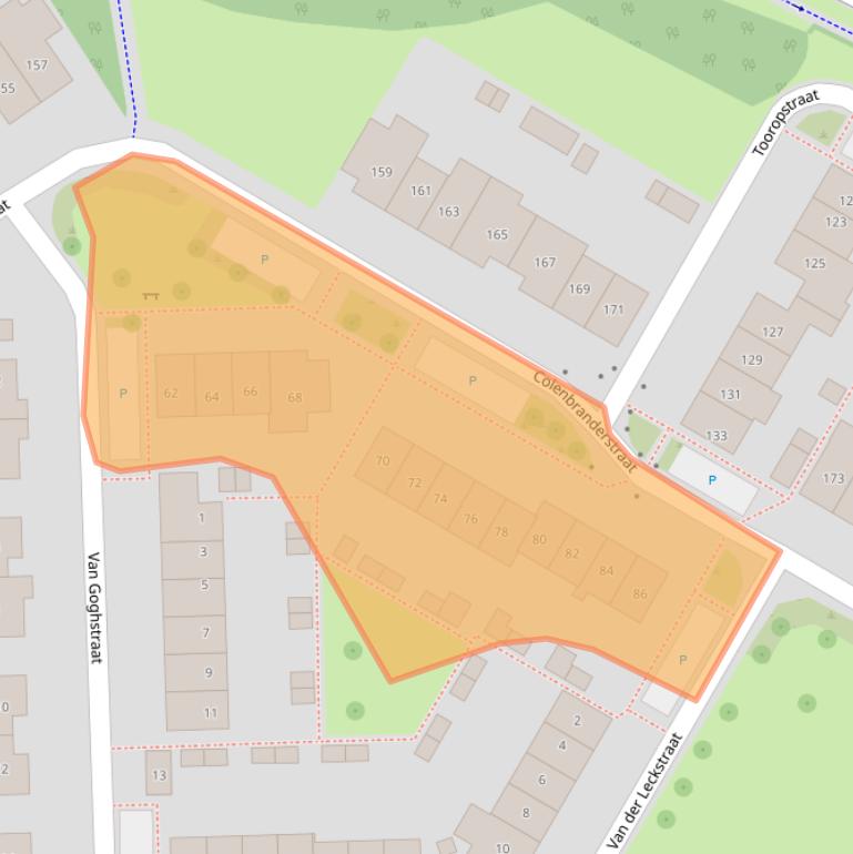 Kaart van postcodegebied 6921NH.