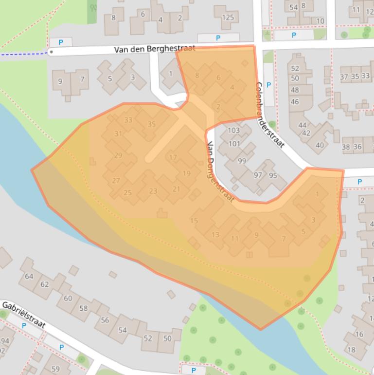 Kaart van postcodegebied 6921NM.