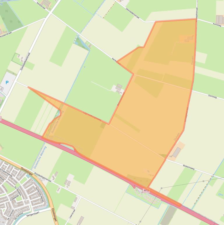 Kaart van postcodegebied 6921PA.