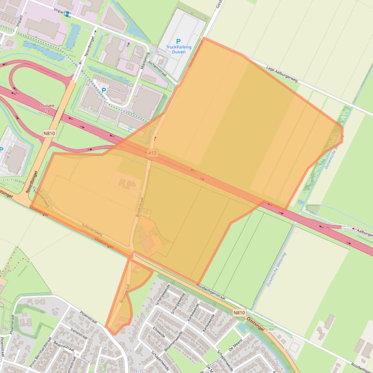 Kaart van postcodegebied 6921PJ.