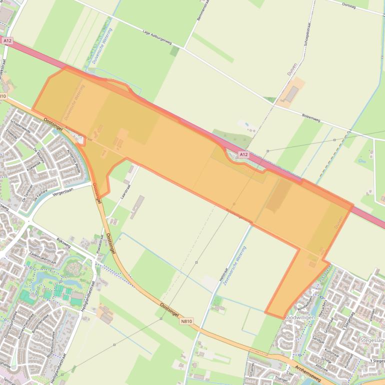 Kaart van postcodegebied 6921PK.