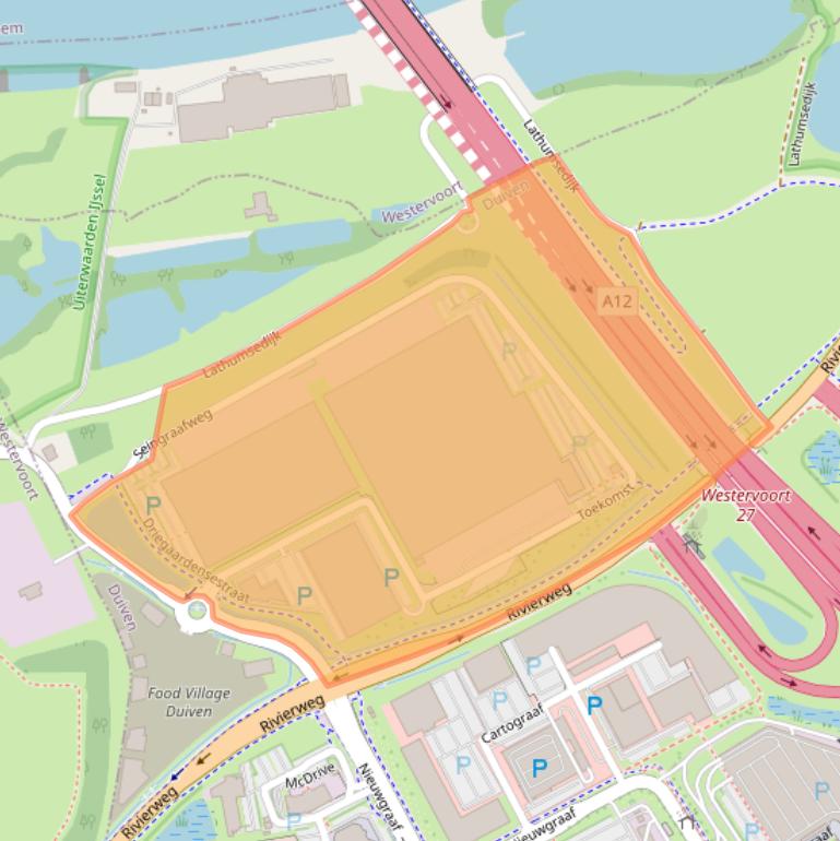 Kaart van postcodegebied 6921PW.