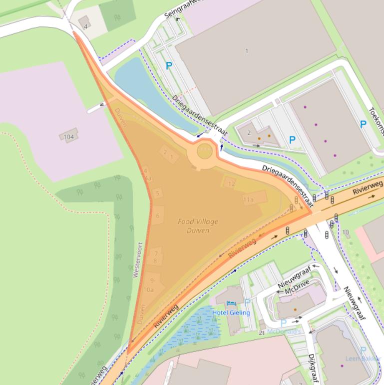 Kaart van postcodegebied 6921PX.