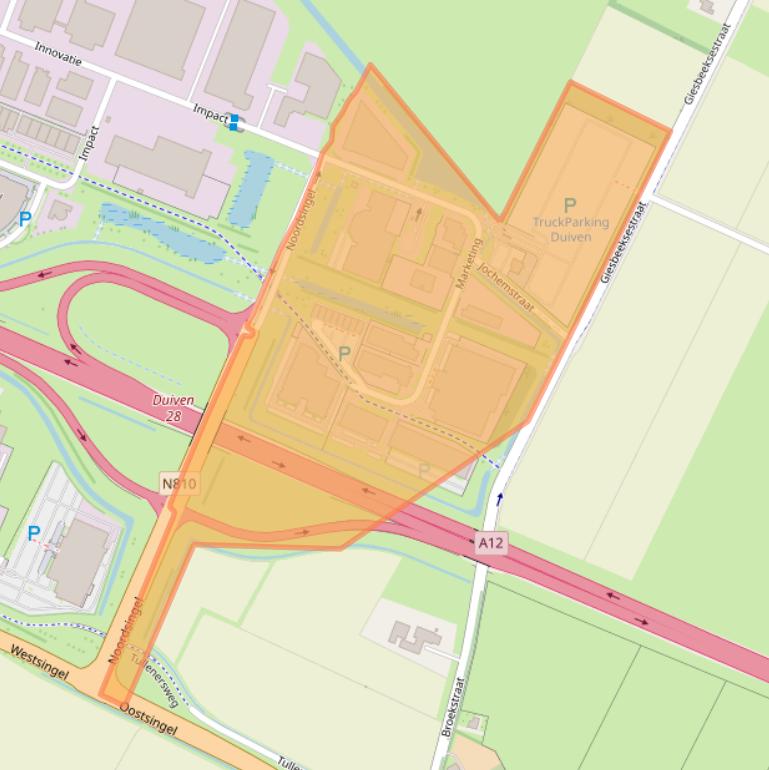 Kaart van postcodegebied 6921RE.